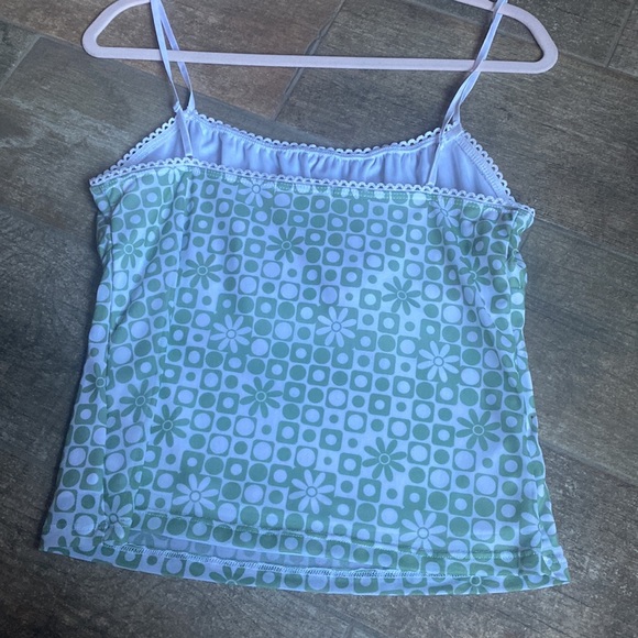 Y2k floral print mesh top - Picture 2 of 2
